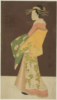 A Selection of Beauty from the Pleasure Quarters (Seiro bisen awase): Hanamurasaki..., c. 1795. Creator: Hosoda Eishi