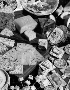 A selection of Danish cheeses, 1963. Creator: Michael Walters
