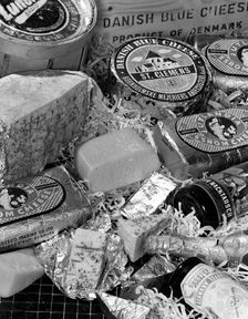 A selection of Danish cheeses, 1963. Creator: Michael Walters