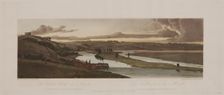 A Selection of Twenty of the Most Picturesque Views in Paris: The Water Works at Marli..., 1803. Creator: Thomas Girtin (British, 1775-1802); J.B. Harraden (British)