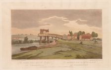 A Selection of Twenty of the Most Picturesque Views in Paris: The Water Mill above the Bridge...1803 Creator: Thomas Girtin (British, 1775-1802); Frederick Christian Lewis (British, 1779-1856)