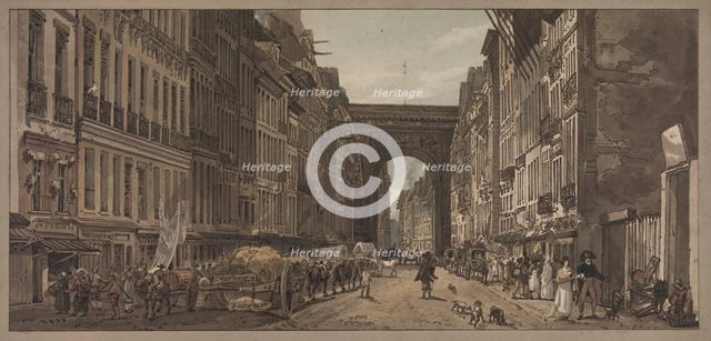 A Selection of Twenty of the Most Picturesque Views in Paris: View of the Gate of St. Denis..., 1803 Creator: Thomas Girtin (British, 1775-1802); Frederick Christian Lewis (British, 1779-1856).