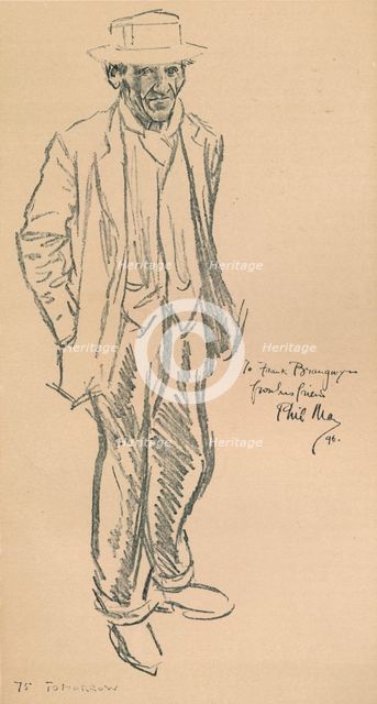 A Self Portrait of Phil May, 1896, (1903). Artist: Philip William May