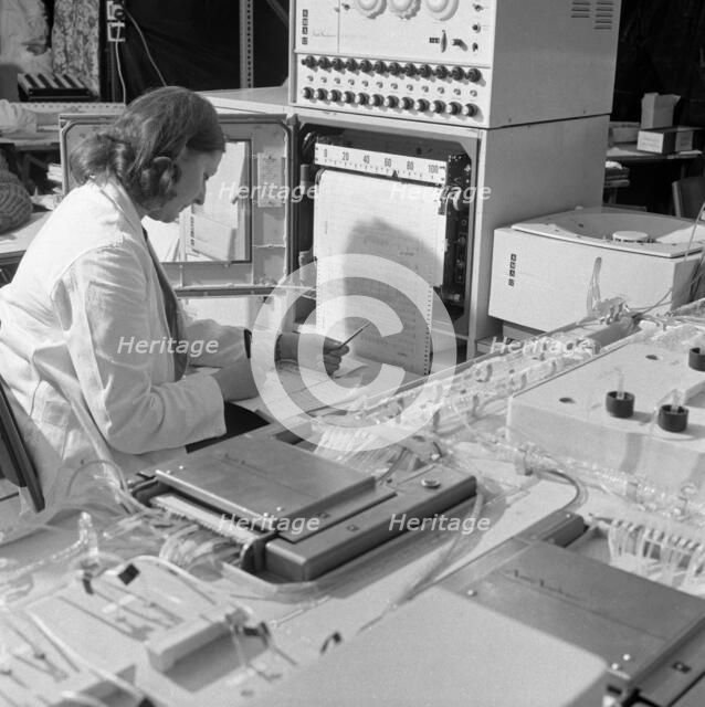 A Sequential Multi Analyser Machine at Rotherham General Infirmary, 1967.  Artist: Michael Walters