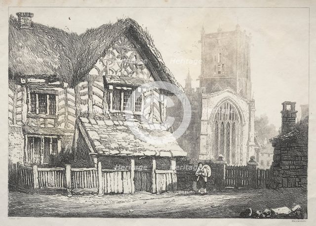 A Series of Ancient Buildings and Rural Cottages in the North of England: Helmsley, 1821. Creator: Samuel Prout (British, 1783-1852).
