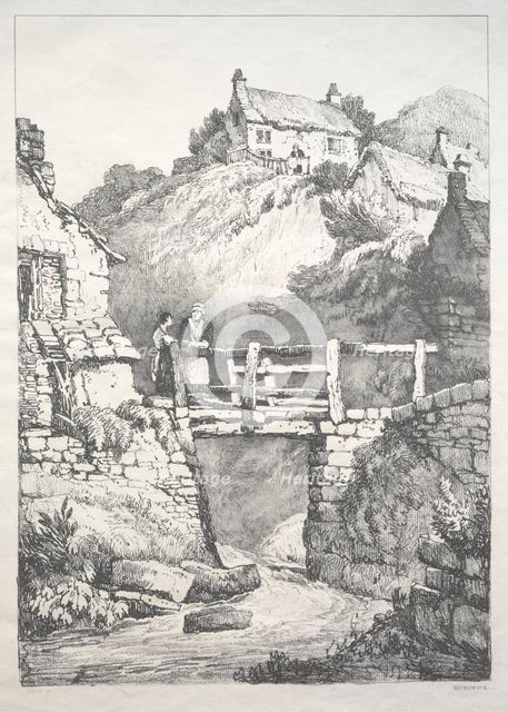 A Series of Ancient Buildings and Rural Cottages in the North of England: Runswick, 1821. Creator: Samuel Prout (British, 1783-1852).
