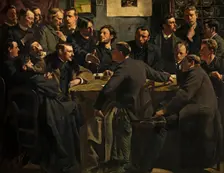 A Session of the Art Society Als Ik Kan 1886. Creator: Henri Luyten