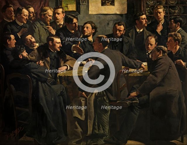 A Session of the Art Society 'Als Ik Kan', 1886. Creator: Henri Luyten.