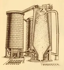 A Set of Modern Blast Furnaces Shown in Section c1930. Creator: Unknown
