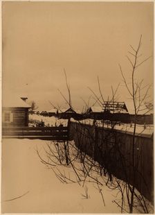 A Settlement in the Large Village of Korsakov in Winter, 1880-1899. Creator: Innokenty Ignatievich Pavlovsky