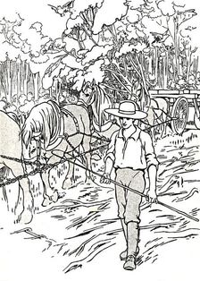 A Settler Clearing His Land 1912. Artist: Charles Robinson