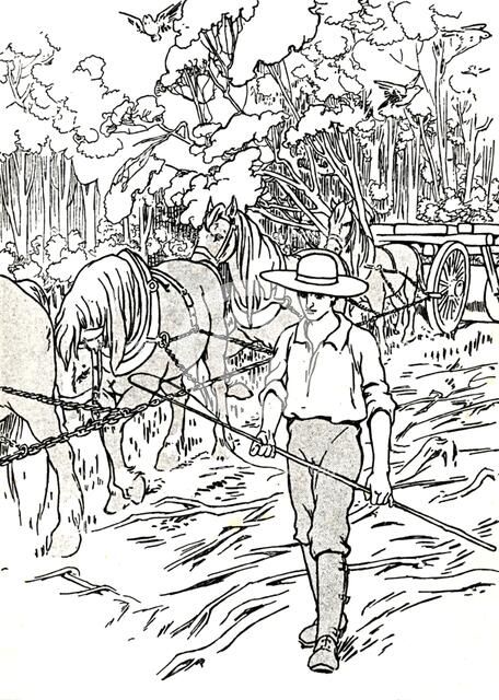 'A Settler Clearing His Land', 1912. Artist: Charles Robinson.
