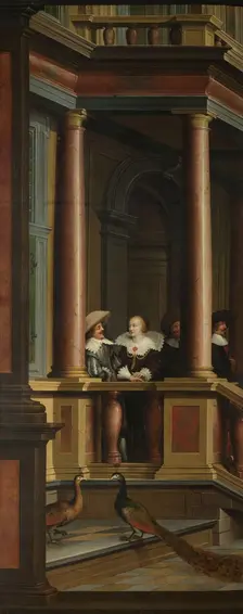 A Seven-Part Decorative Sequence: An Outdoor Stairway, 1630-1632. Creator: Dirck van Delen