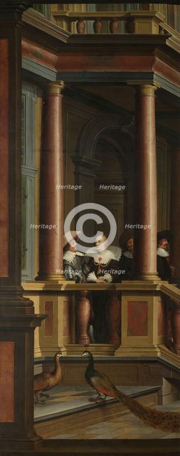 A Seven-Part Decorative Sequence: An Outdoor Stairway, 1630-1632. Creator: Dirck van Delen.