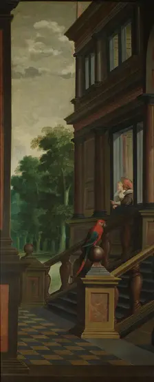 A Seven-Part Decorative Sequence: An Outdoor Stairway, 1630-1632. Creator: Dirck van Delen