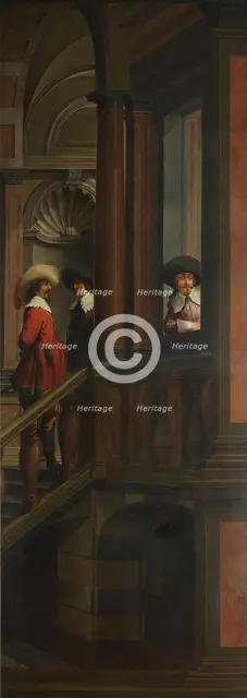 A Seven-Part Decorative Sequence: An Outdoor Stairway, 1630-1632. Creator: Dirck van Delen.