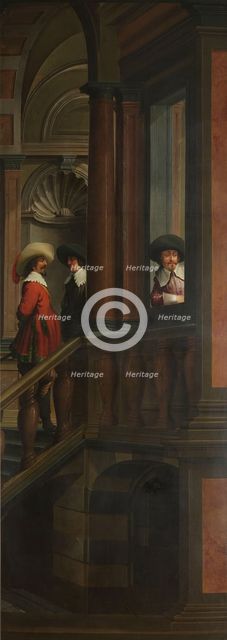 A Seven-Part Decorative Sequence: An Outdoor Stairway, 1630-1632. Creator: Dirck van Delen.