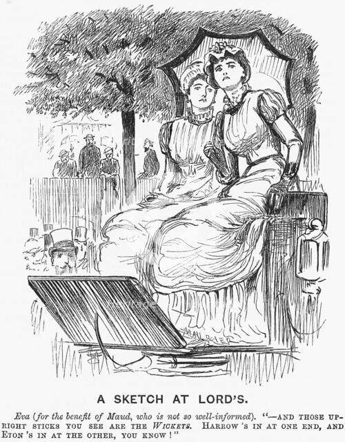 'A Sketch at Lords', 1881. Artist: Unknown