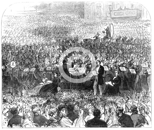 A Sketch at the Handel Festival in the Crystal Palace, 1865. Creator: Unknown.