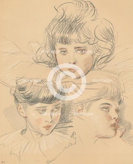 A sketch for a portrait of children, c1897. Artist: Paul Helleu.
