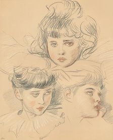A sketch for a portrait of children, c1897. Artist: Paul Helleu