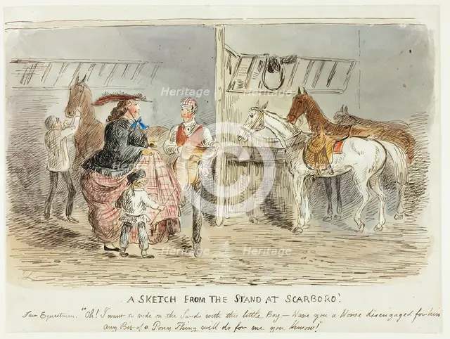 A Sketch from the Stand at Scarboro', 1850/60. Creator: John Leech.