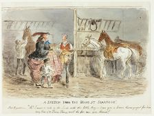 A Sketch from the Stand at Scarboro 1850/60. Creator: John Leech