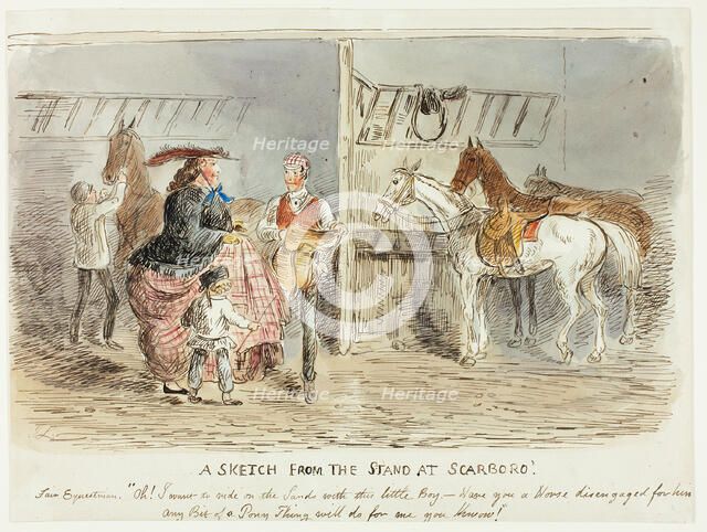 A Sketch from the Stand at Scarboro', 1850/60. Creator: John Leech.