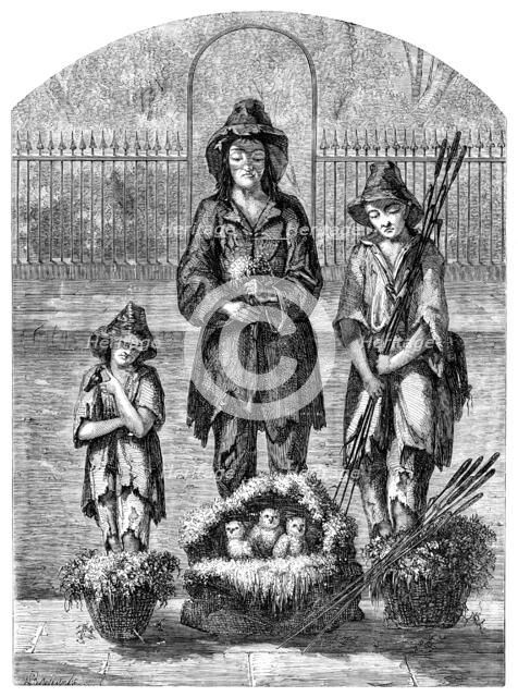 A Sketch in the Streets of London, 1858. Creator: Unknown.