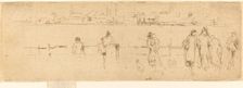 A Sketch on the Embankment, c. 1884/1886. Creator: James Abbott McNeill Whistler