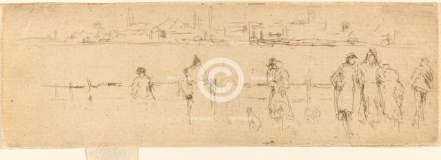 A Sketch on the Embankment, c. 1884/1886. Creator: James Abbott McNeill Whistler.