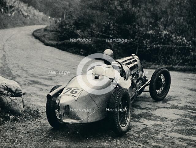 'A skid at Shelsey Walsh', 1937. Artist: Unknown.