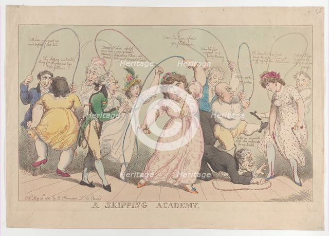 A Skipping Academy, May 20, 1800., May 20, 1800. Creator: Thomas Rowlandson.