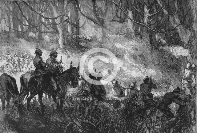 'A Skirmish in the Forest', c1880. Artist: Unknown.