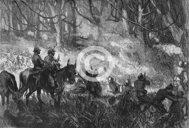'A Skirmish in the Forest', c1880. Artist: Unknown.
