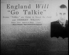 A Shot of the Film Weekly. Headline Reads: England Will "Go Talkie" Because "Talkies" Are..., 1929. Creator: British Pathe Ltd