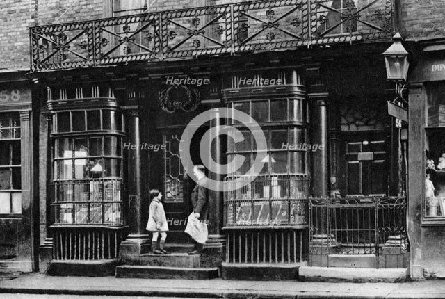 A shop front, Artillery Lane, off Bishopsgate, London, 1926-1927.Artist: McLeish