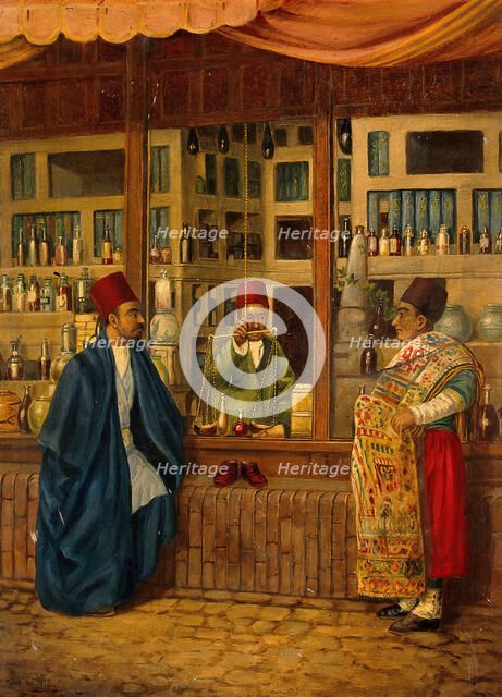 A shop in a bazaar in the Middle East. Creator: Unknown.