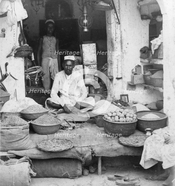 A shop in India, 1900s.Artist: Erdmann & Schanz