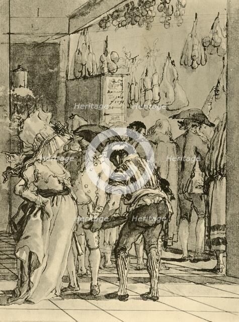 'A Shop with smoked Wares', 1791, (1928). Artist: Giovanni Domenico Tiepolo.