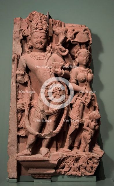 A Shaiva Guardian Figure from a River Goddess Relief, between c.850 and c.900. Creator: Unknown.