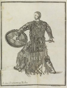 A shaman. From Description of the country Kamchatka, c. 1750. Creator: Steller (Stoeller), Georg Wilhelm (1709-1746)
