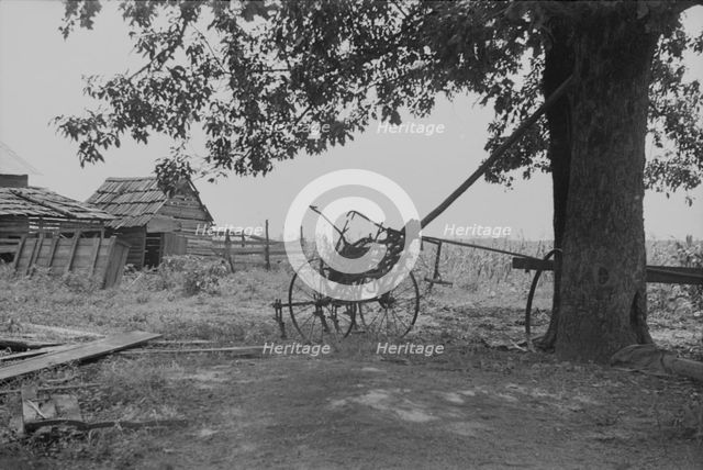 A sharecropper's yard, Hale County, Alabama, 1936. Creator: Walker Evans.