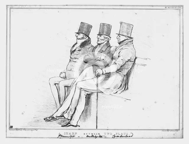 'A Sharp between Two Flats, Gloucester-Wellington-Cumberland', 1833. Creator: John Doyle.