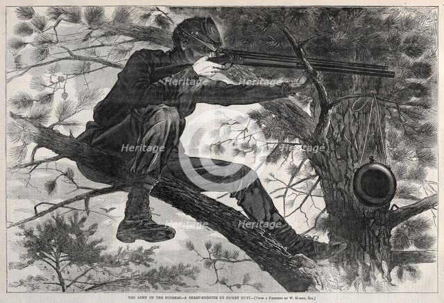 A Sharpshooter on Picket Duty. Creator: Winslow Homer (American, 1836-1910).