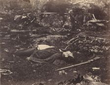A Sharpshooter's Last Sleep, Gettysburg, Pennsylvania, July 1863. Creator: Alexander Gardner