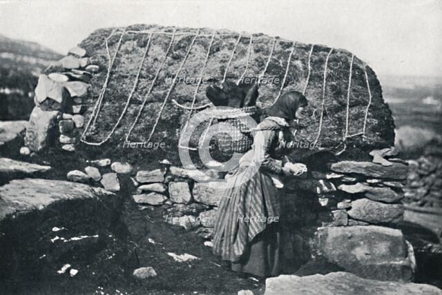 A Shetland knitter, 1912. Creator: GW Wilson and Company.