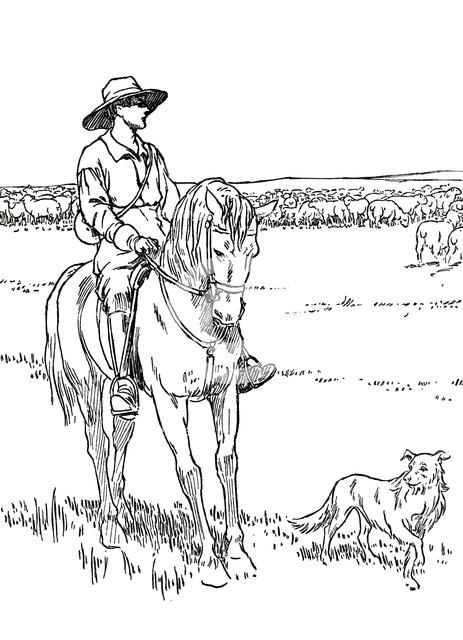 'A Sheep-Station in Australia', 1912. Artist: Charles Robinson.