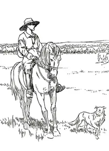 A Sheep-Station in Australia 1912. Artist: Charles Robinson