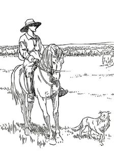 A Sheep-Station in Australia 1912. Artist: Charles Robinson